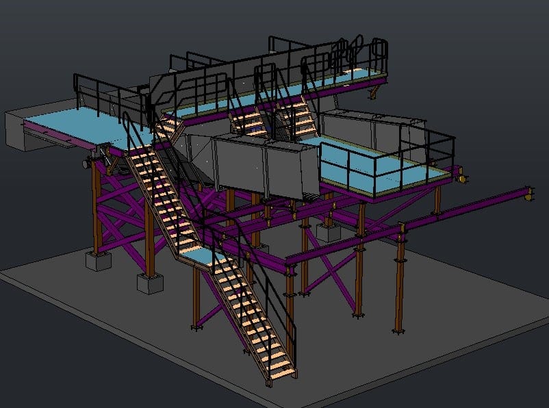 stålkonstruktion 3d-modell